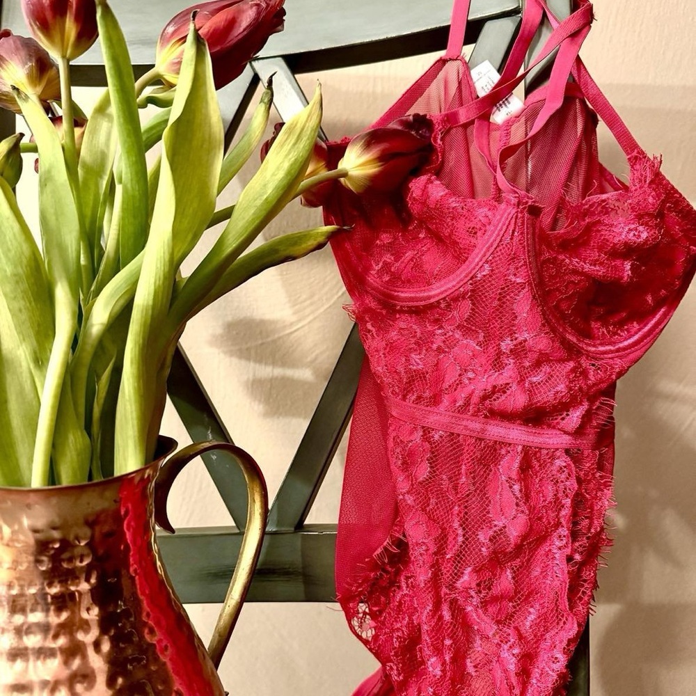 Pink Lace Bodysuit
